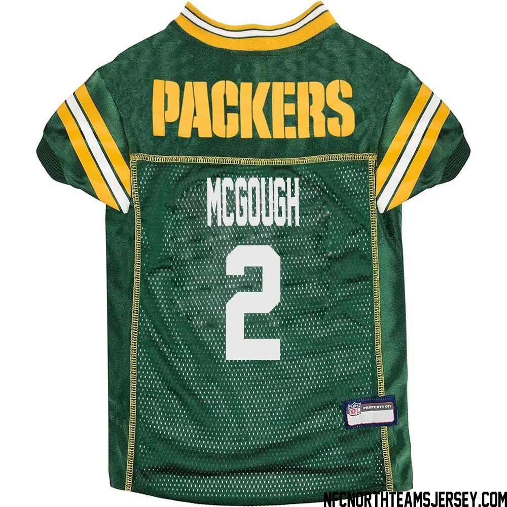 Alex McGough No 2 Green Bay Packers Dog Jersey Green