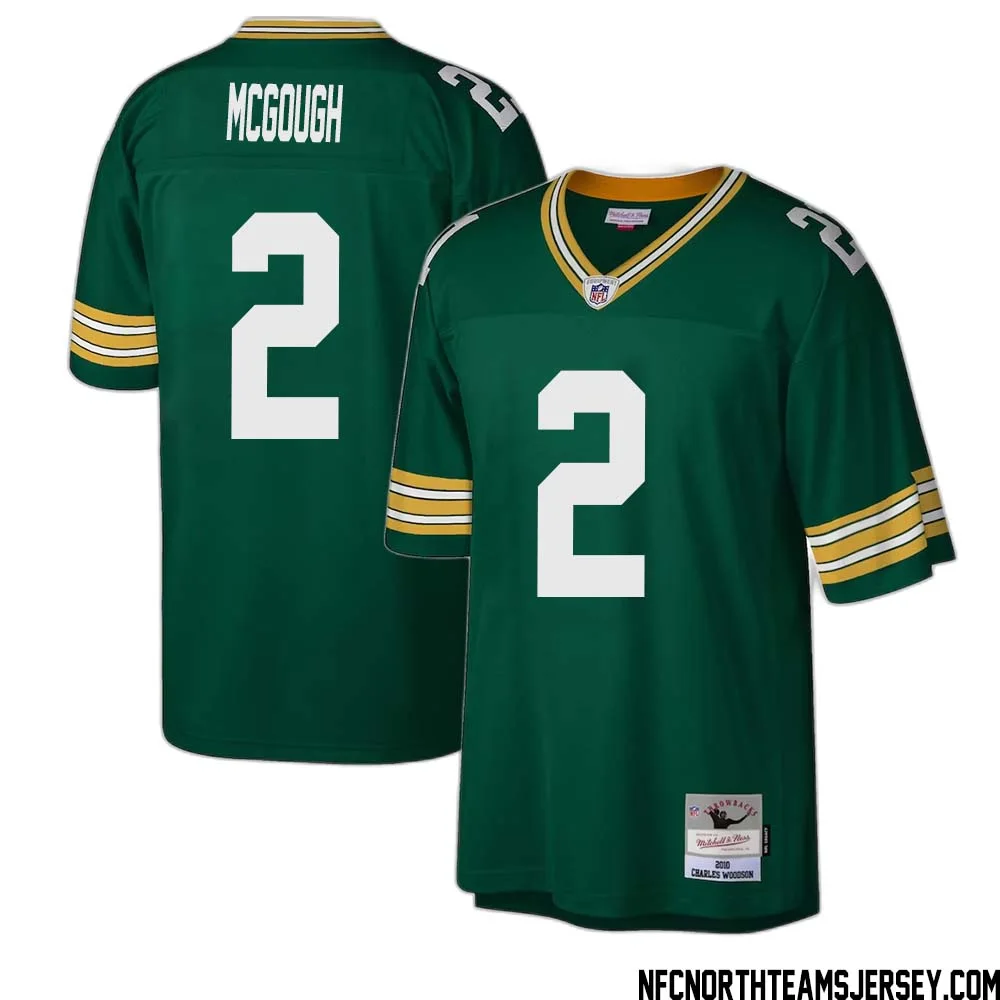 Alex McGough No 2 Green Bay Packers Mitchell Ness Legacy Replica Jersey Green