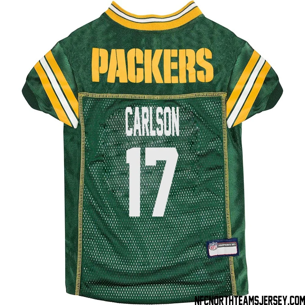 Anders Carlson No 17 Green Bay Packers Dog Jersey Green 1