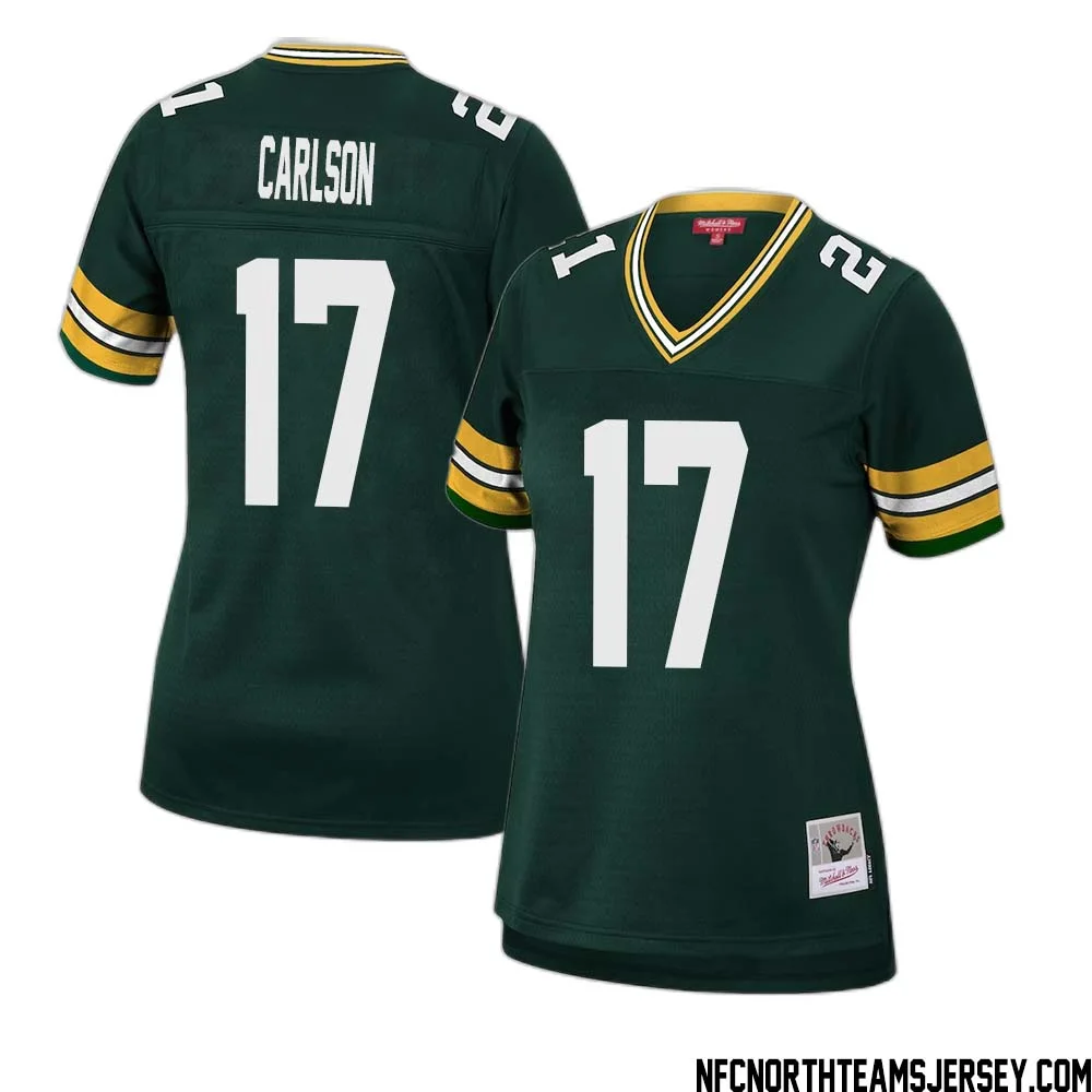 Anders Carlson No 17 Green Bay Packers Mitchell Ness Women 2010 Legacy Replica Player Jersey Green