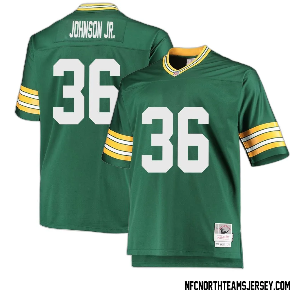 Anthony Johnson Jr. No 36 Green Bay Packers Mitchell Ness Big Tall 1996 Retired Player Replica Jersey Green 2