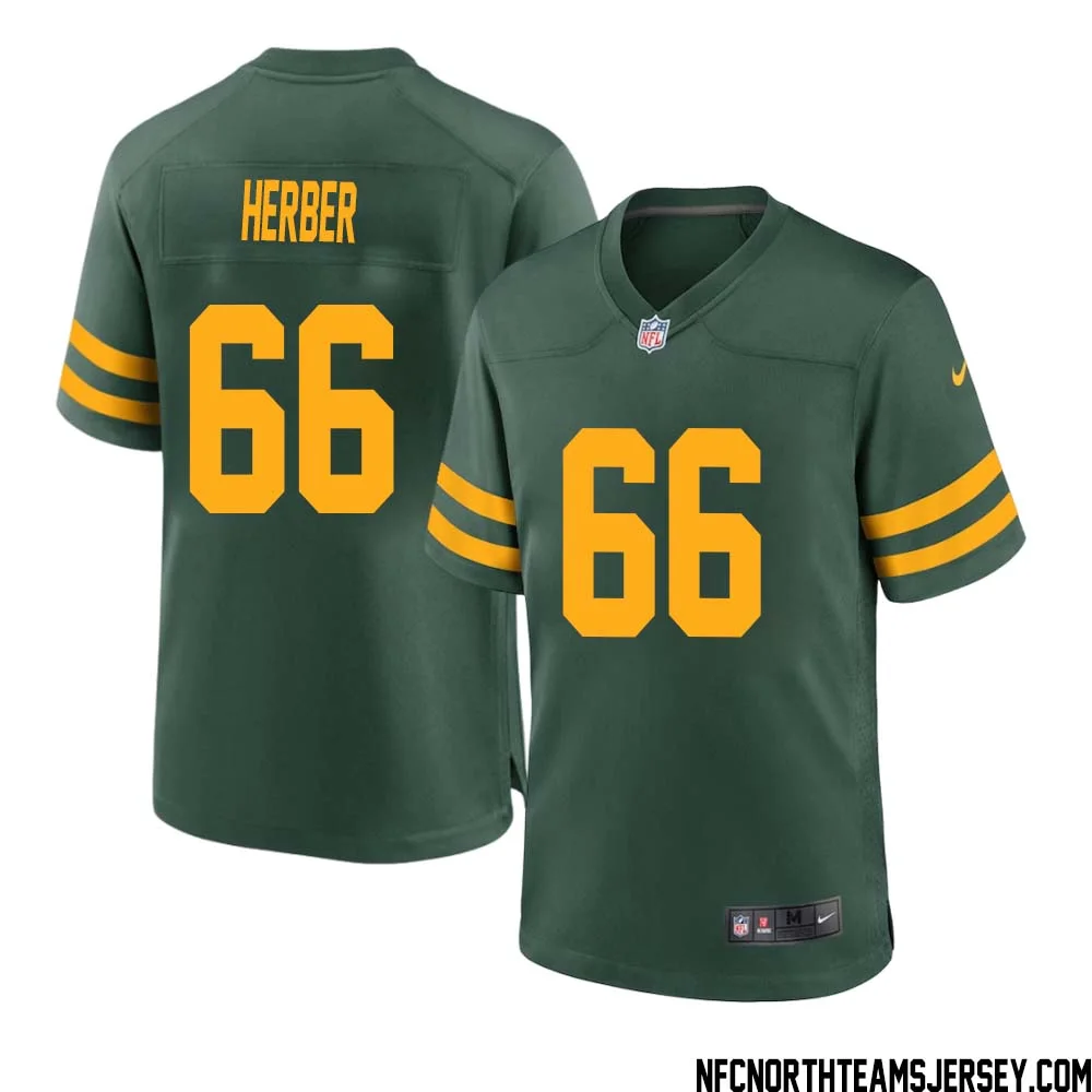 Arnie Herber No 66 Green Bay Packers Alternate Jersey Green Mens