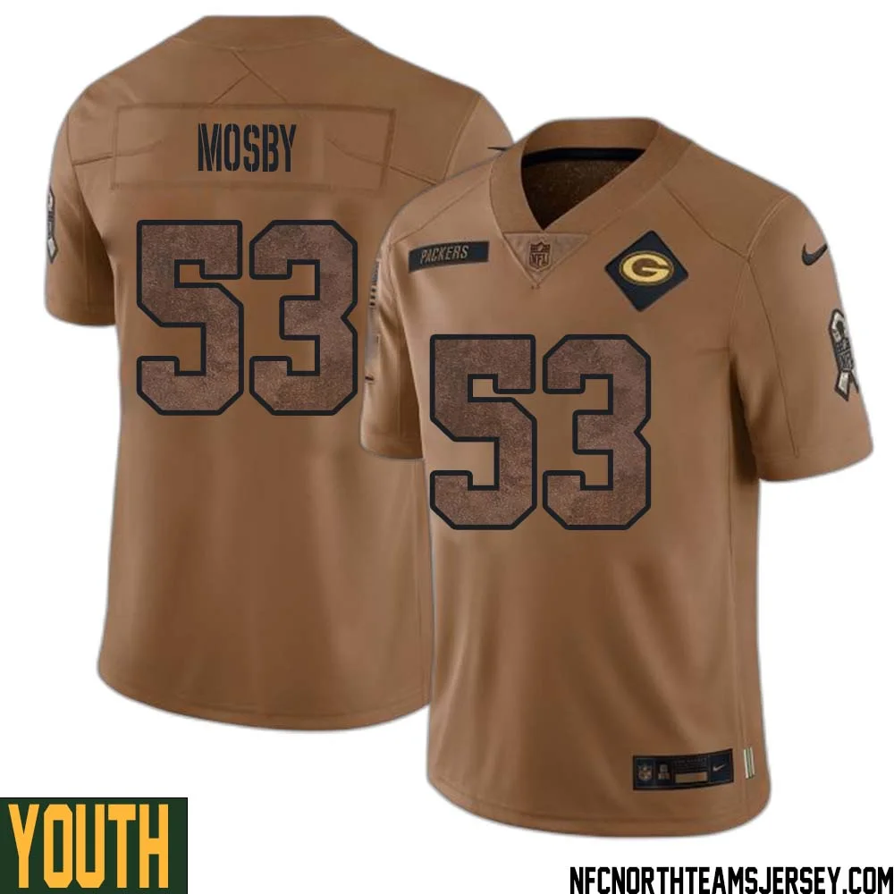Arron Mosby No 53 Green Bay Packers 2023 Salute To Service Limited Player Jersey Youth Brown