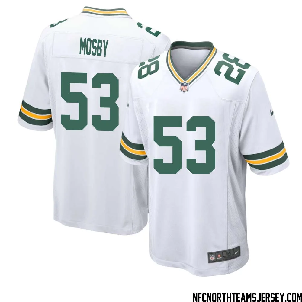 Arron Mosby No 53 Green Bay Packers Away Game Jersey Mens White 1