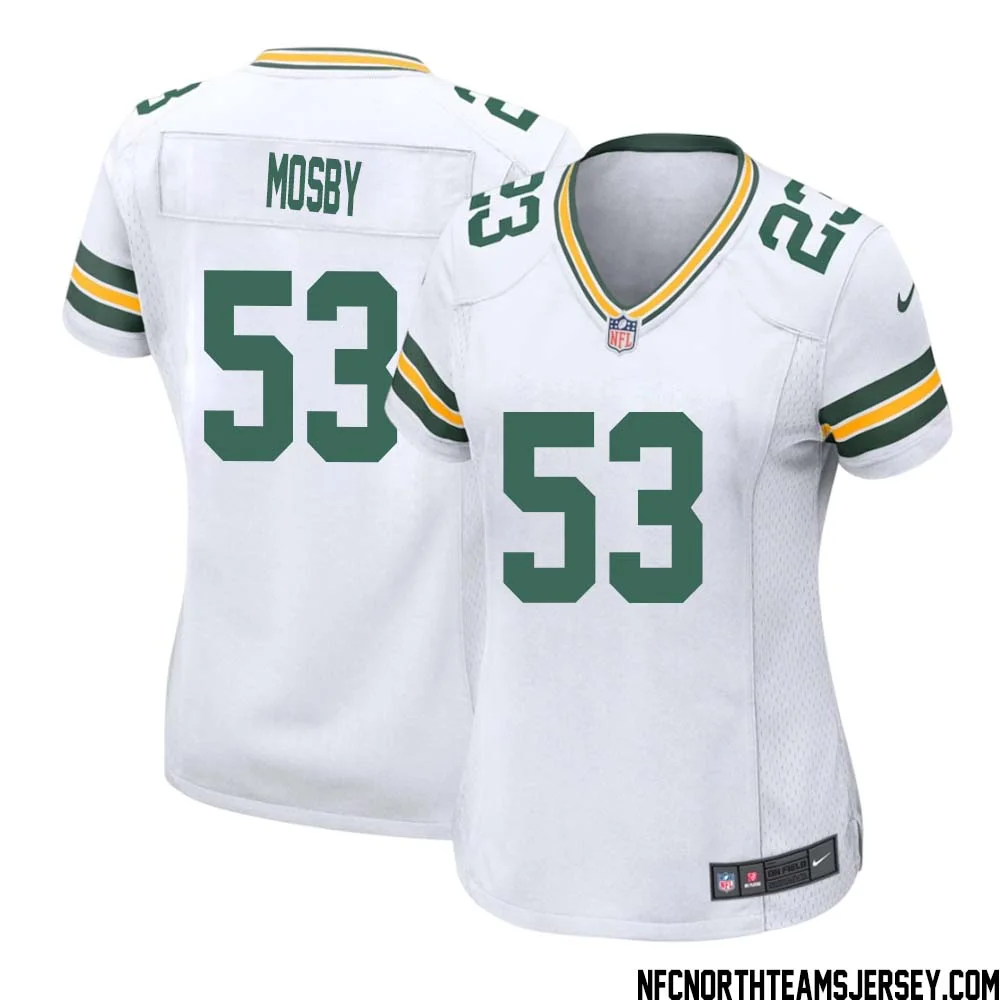 Arron Mosby No 53 Green Bay Packers Away Game Jersey Womens White