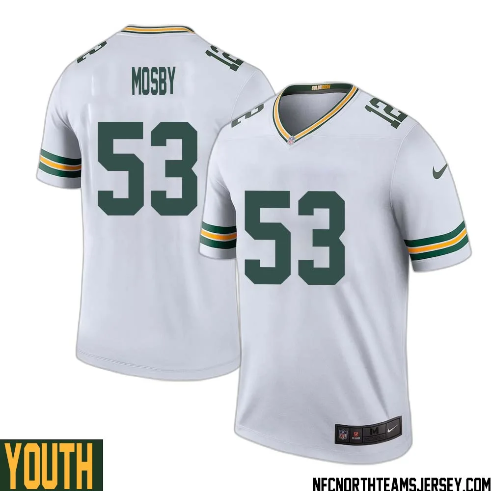 Arron Mosby No 53 Green Bay Packers Color Rush Legend Jersey White Youth 1