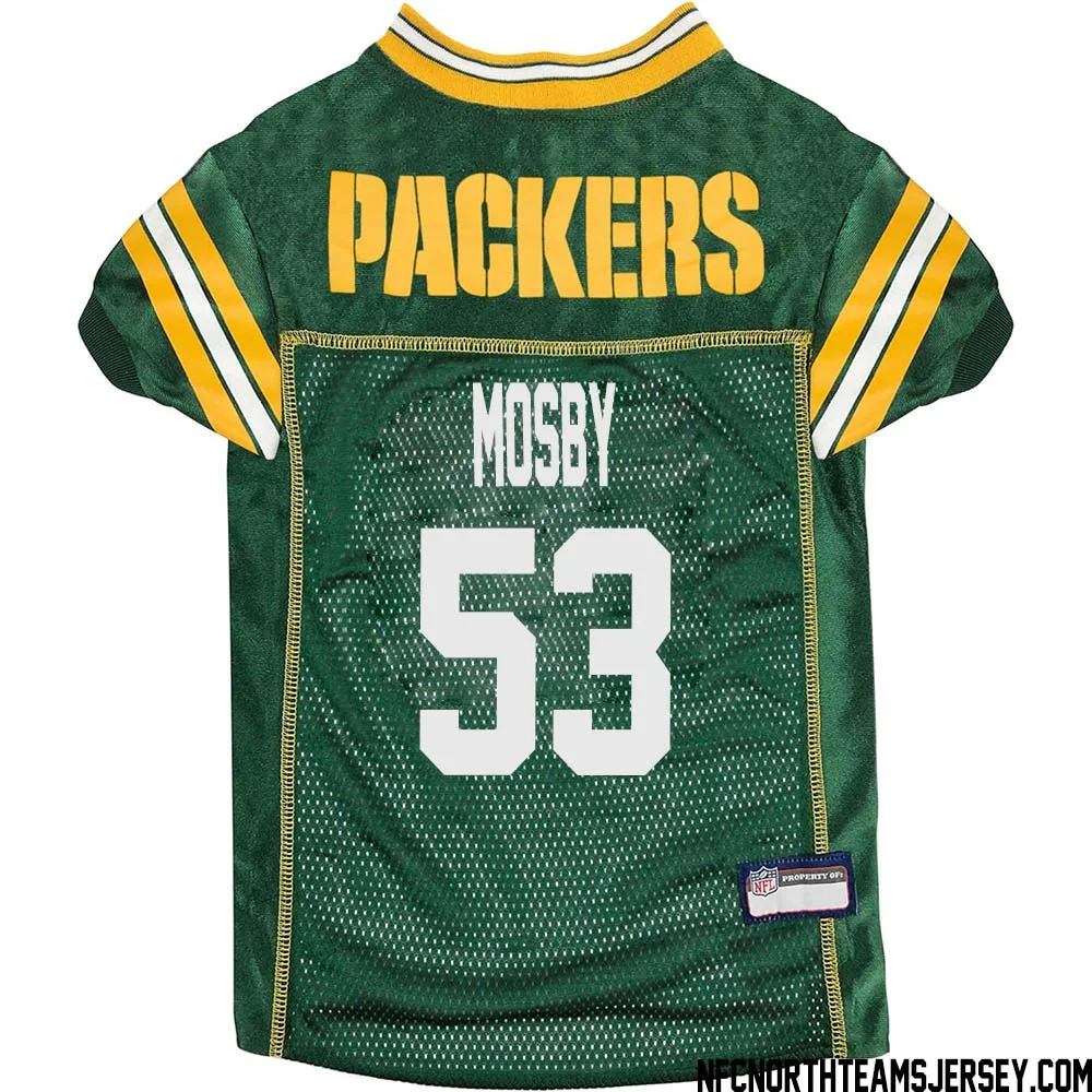 Arron Mosby No 53 Green Bay Packers Dog Jersey Green