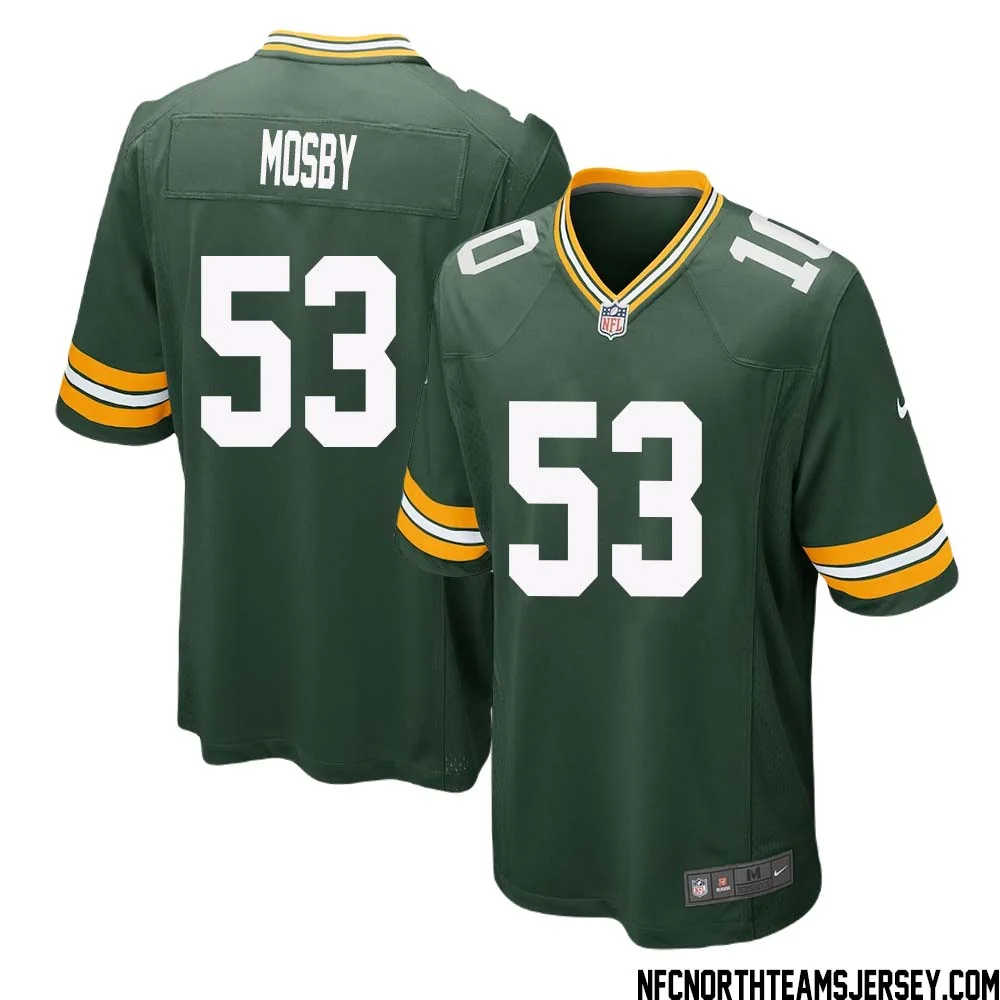 Arron Mosby No 53 Green Bay Packers Home Game Jersey Mens