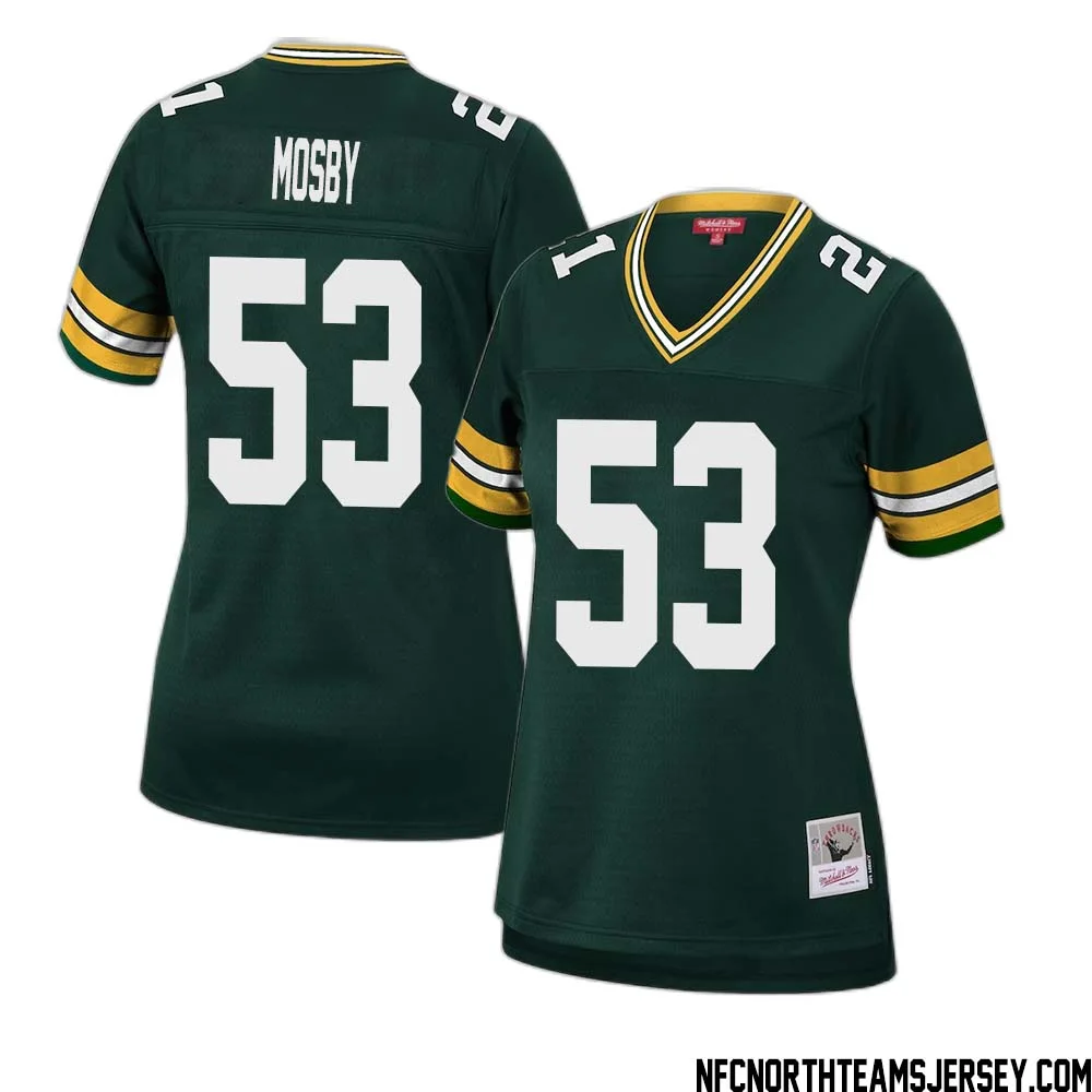 Arron Mosby No 53 Green Bay Packers Mitchell Ness Women 2010 Legacy Replica Player Jersey Green