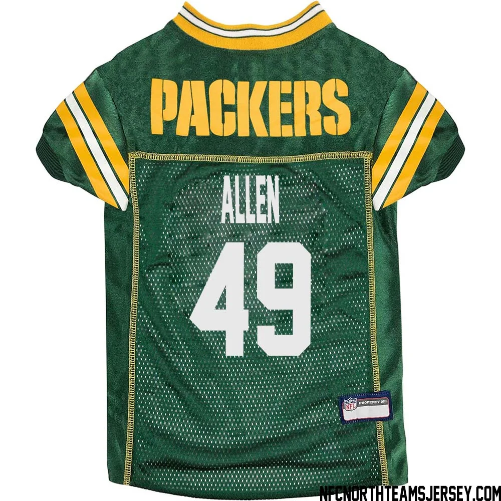 Austin Allen No 49 Green Bay Packers Dog Jersey Green 1
