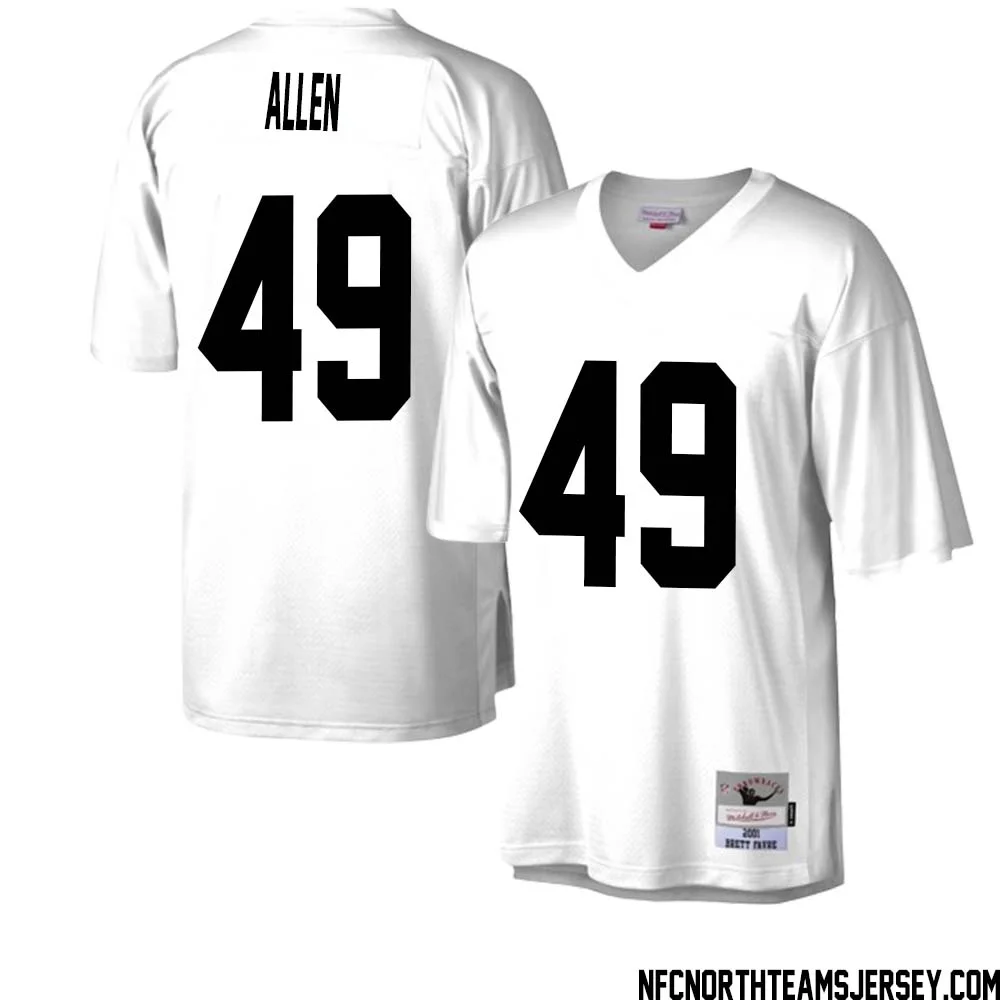 Austin Allen No 49 Green Bay Packers Mitchell Ness Legacy Replica Jersey White
