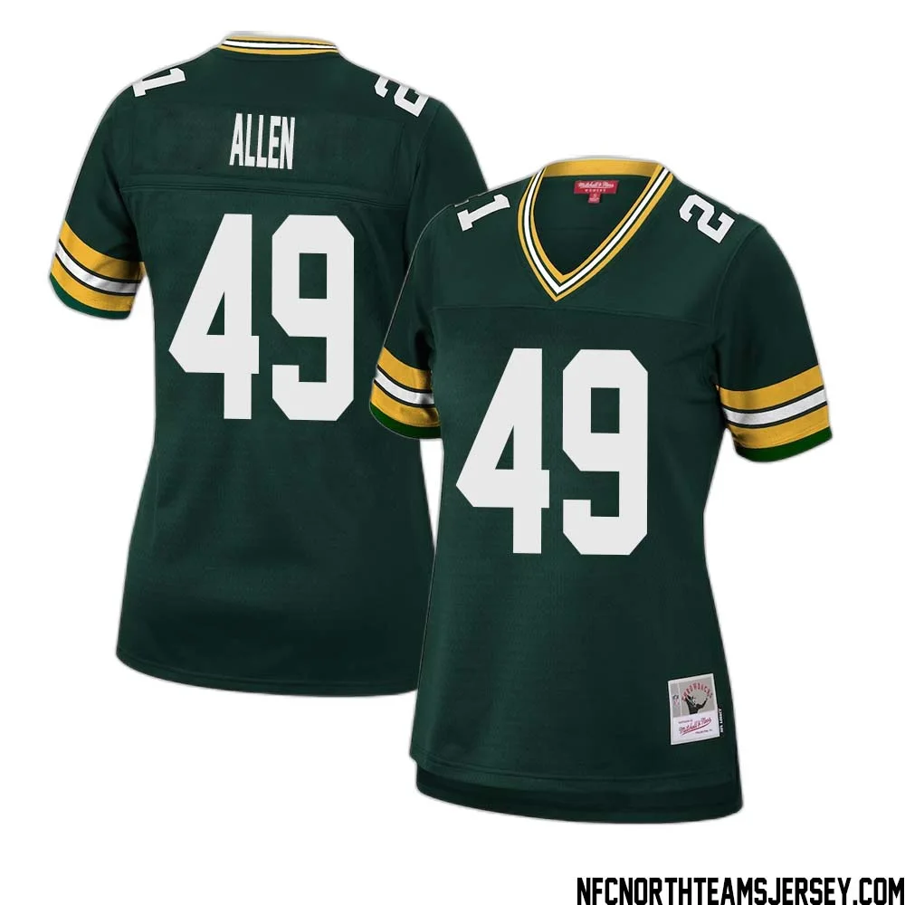 Austin Allen No 49 Green Bay Packers Mitchell Ness Women 2010 Legacy Replica Player Jersey Green