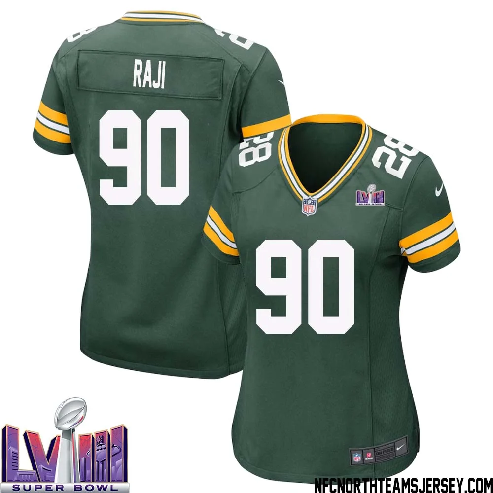 B. J. Raji No 90 Green Bay Packers Super Bowl LVIII Home Game Jersey Womens