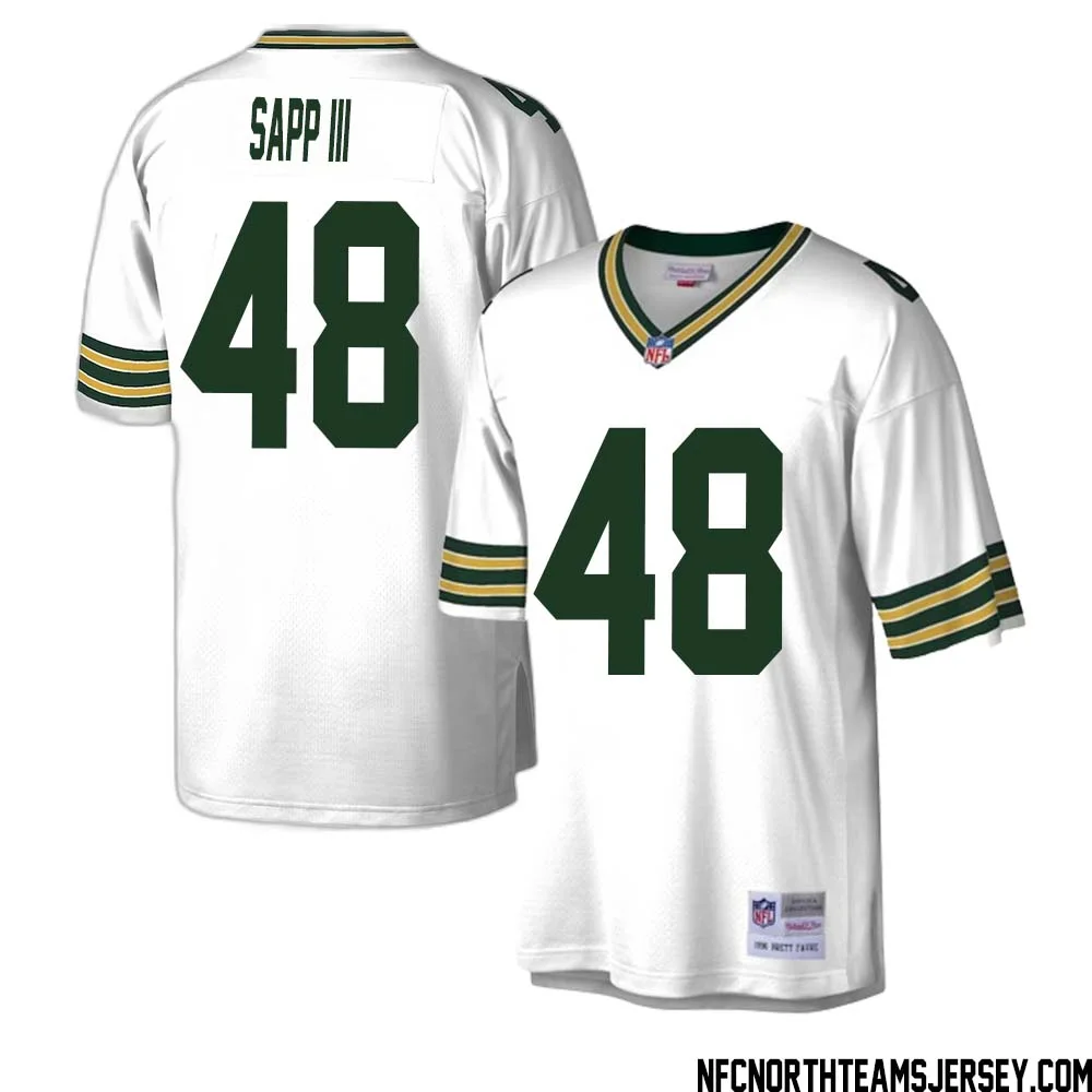 Benny Sapp III No 48 Green Bay Packers Mitchell Ness Legacy Replica Jersey White 1