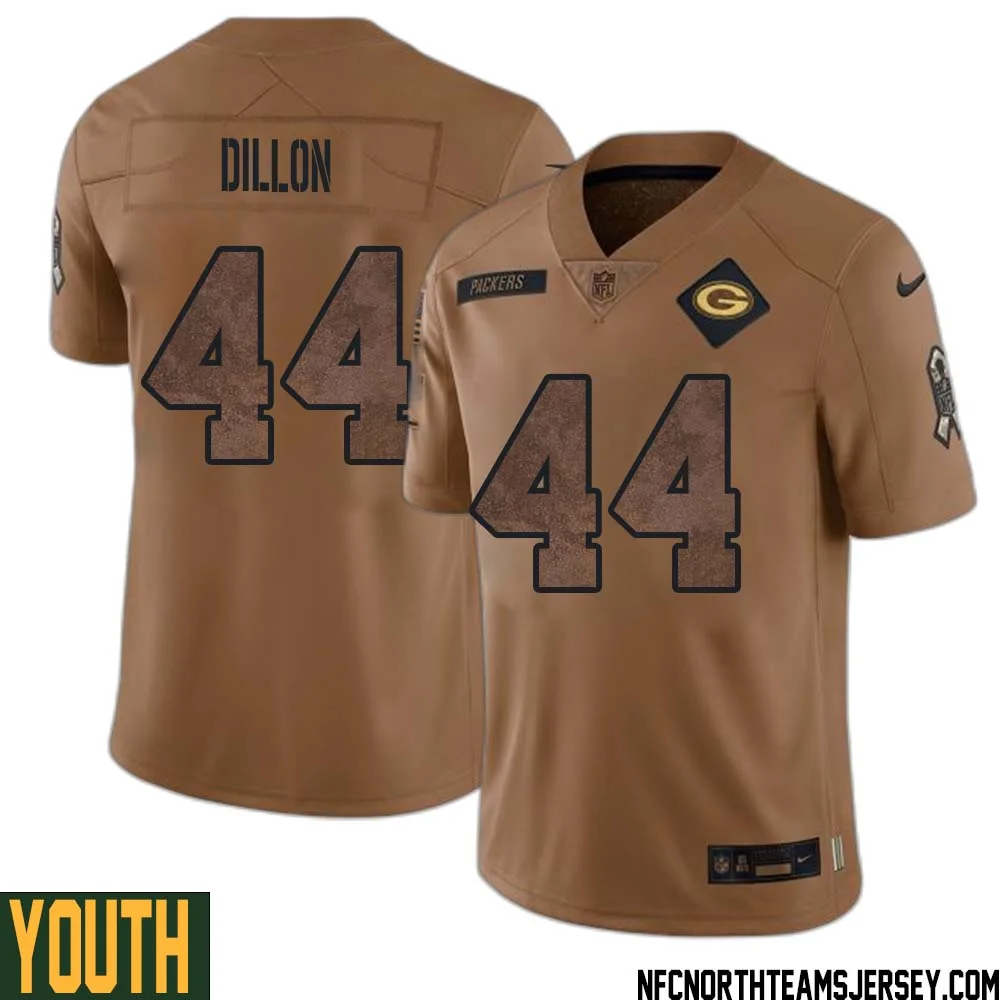 Bobby Dillon No 44 Green Bay Packers 2023 Salute To Service Limited Player Jersey Youth Brown