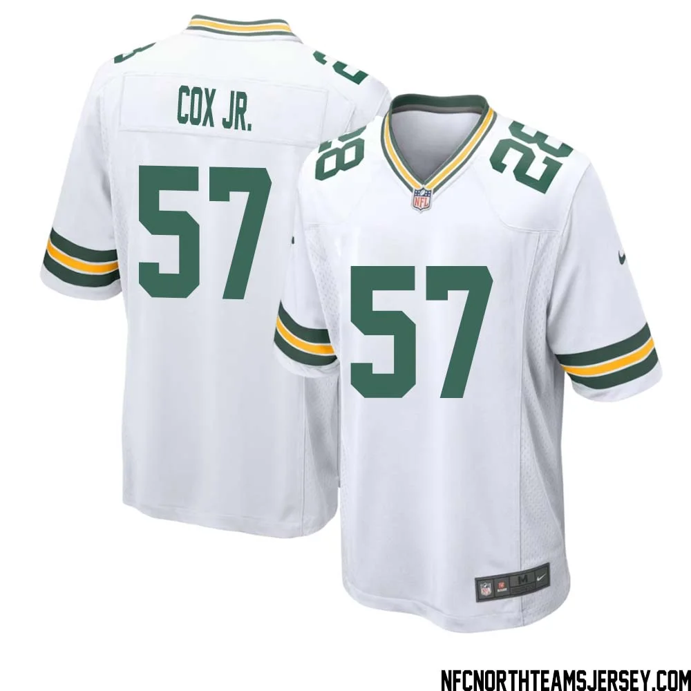 Brenton Cox Jr. No 57 Green Bay Packers Away Game Jersey Mens White 1