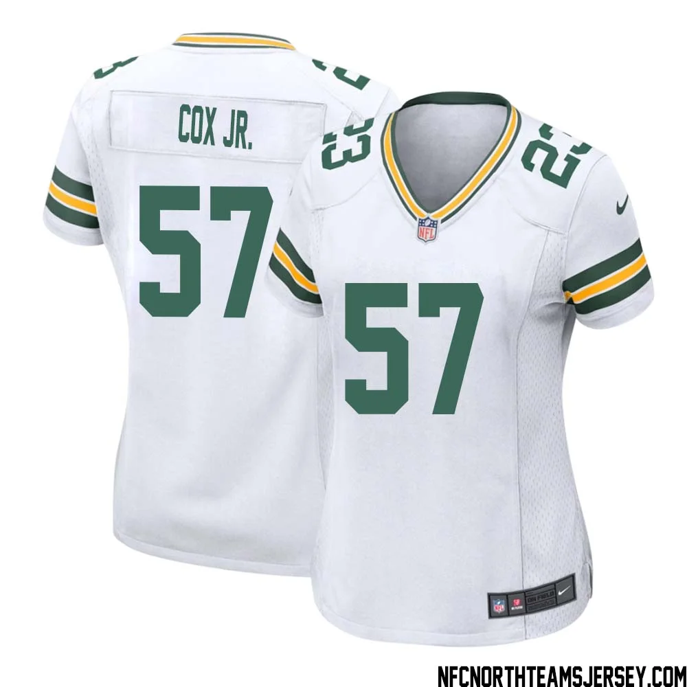 Brenton Cox Jr. No 57 Green Bay Packers Away Game Jersey Womens White