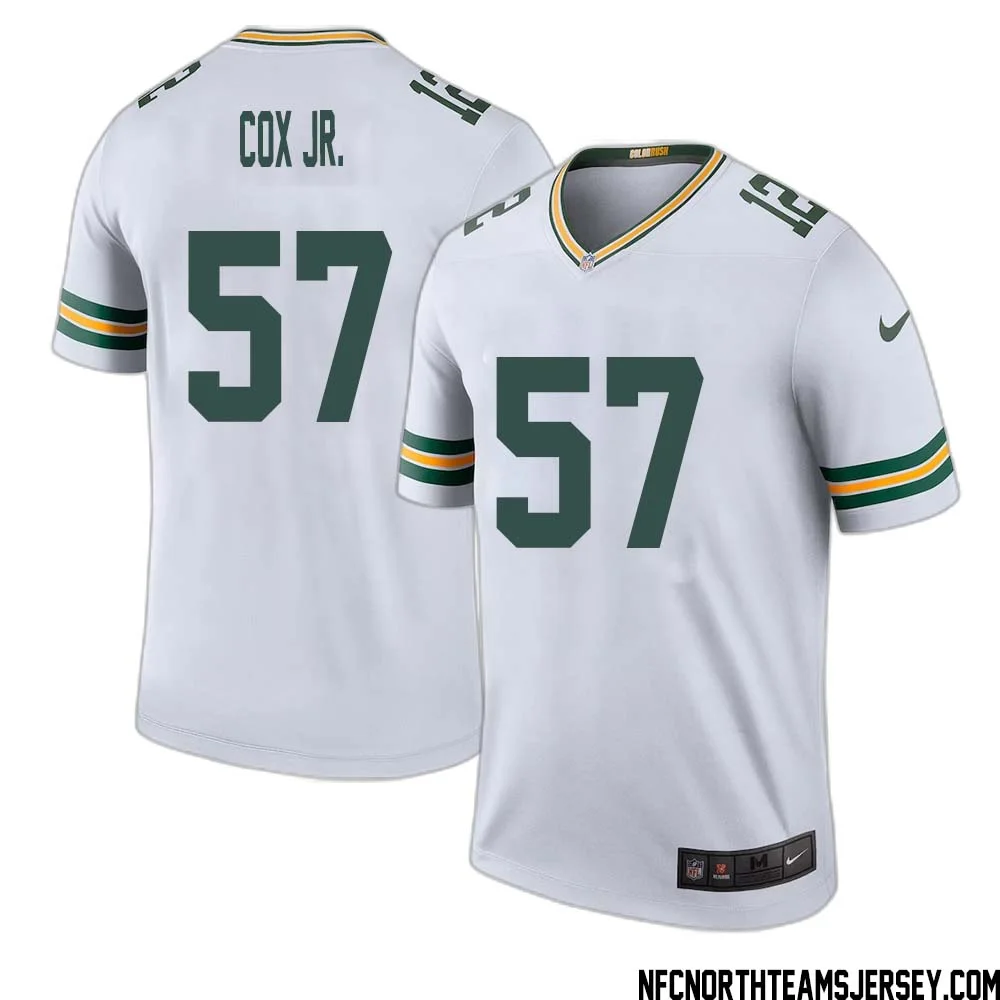 Brenton Cox Jr. No 57 Green Bay Packers Color Rush Legend Jersey White Mens