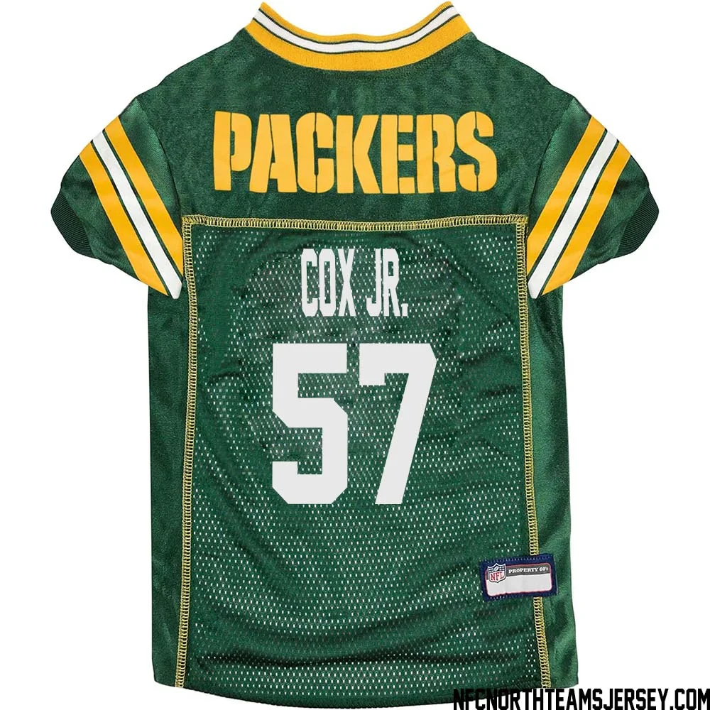 Brenton Cox Jr. No 57 Green Bay Packers Dog Jersey Green