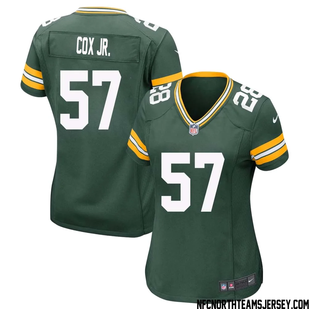 Brenton Cox Jr. No 57 Green Bay Packers Home Game Jersey Womens