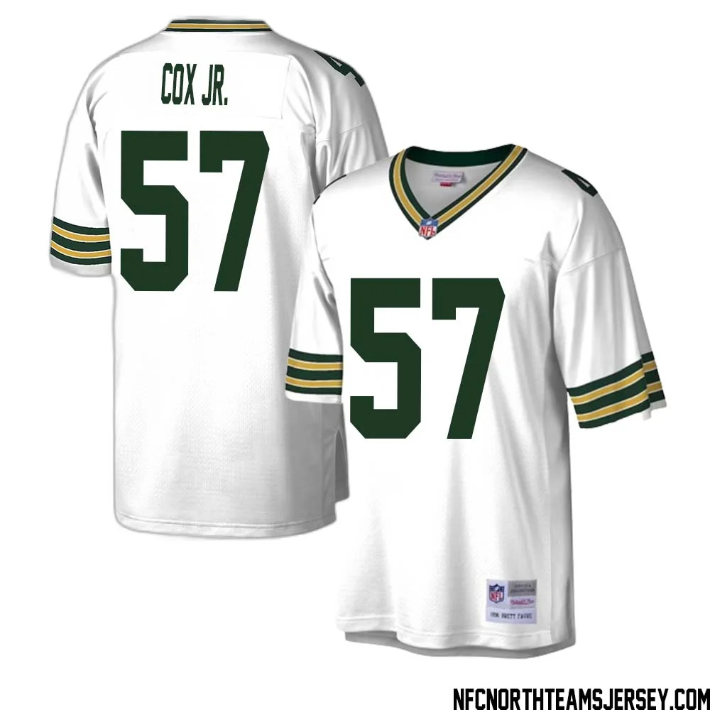 Brenton Cox Jr. No 57 Green Bay Packers Mitchell Ness Legacy Replica Jersey White 1 1