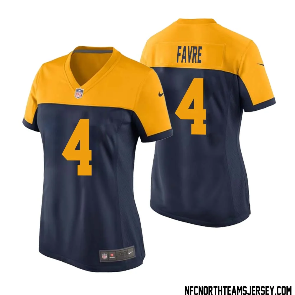 Brett Favre No 4 Green Bay Packers Ausweichtrikot Jugendliche for Women 1