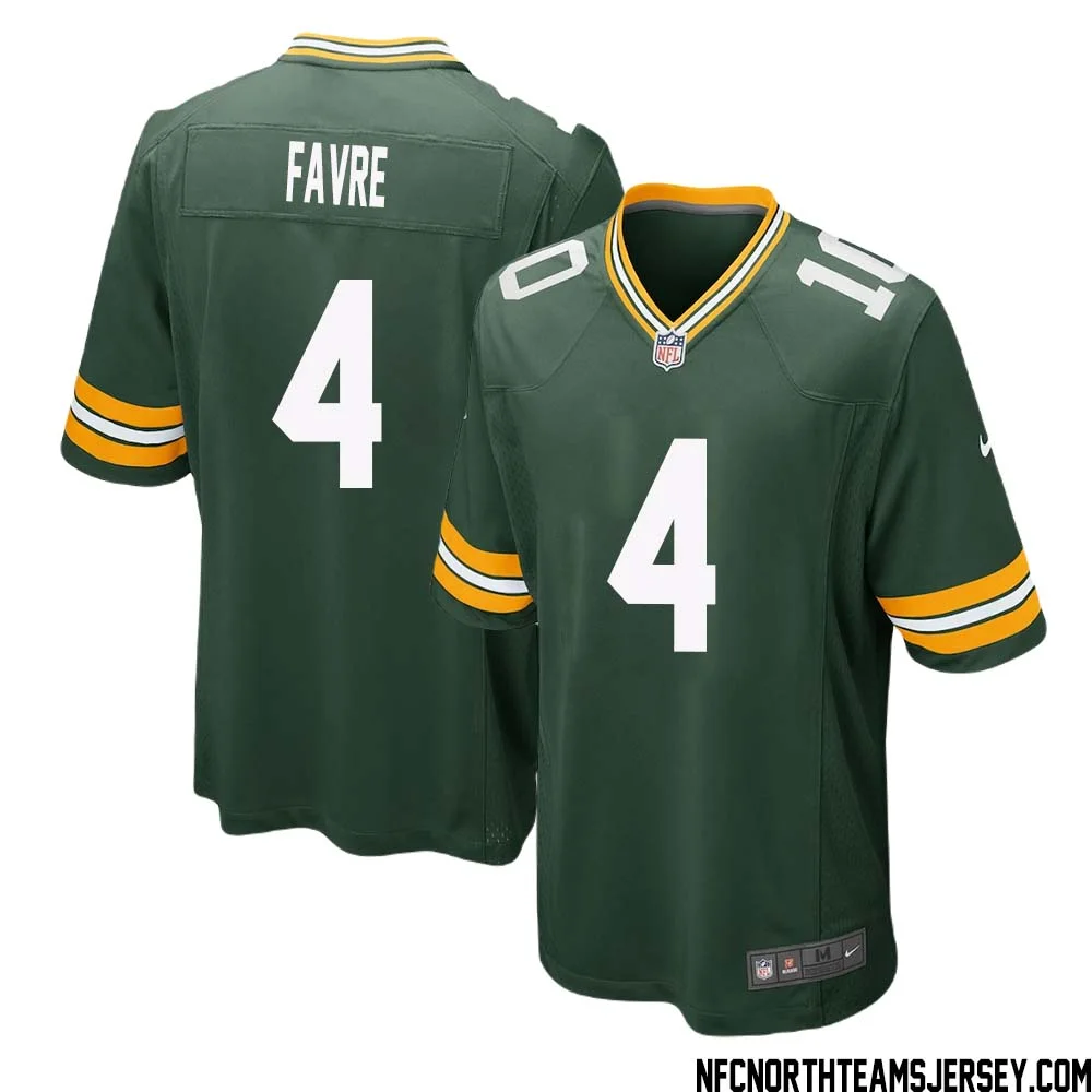 Brett Favre No 4 Green Bay Packers Home Game Jersey Mens