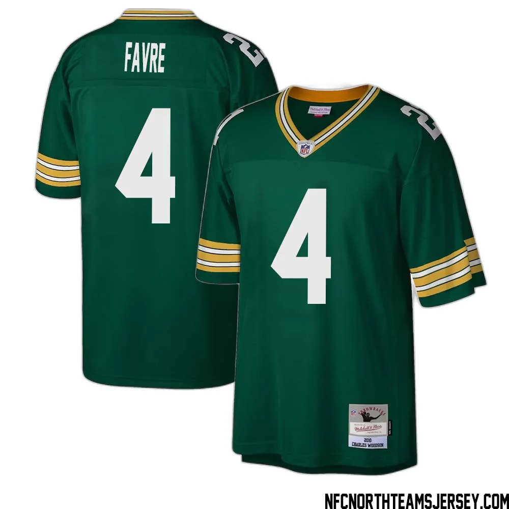 Brett Favre No 4 Green Bay Packers Mitchell Ness Legacy Replica Jersey Green