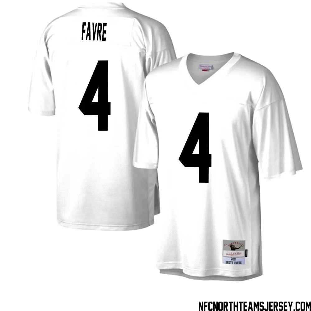 Brett Favre No 4 Green Bay Packers Mitchell Ness Legacy Replica Jersey White 2