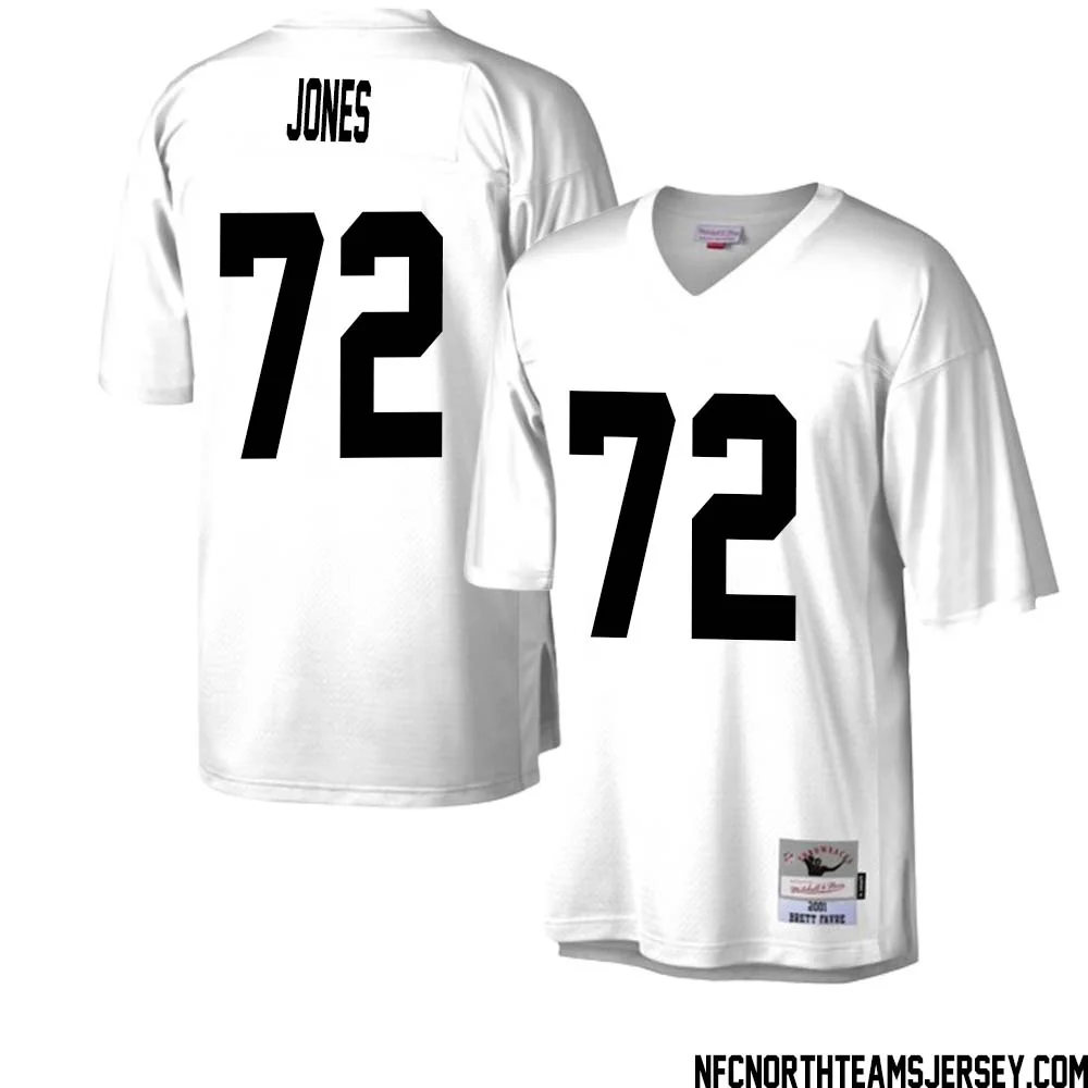 Caleb Jones No 72 Green Bay Packers Mitchell Ness Legacy Replica Jersey White 2