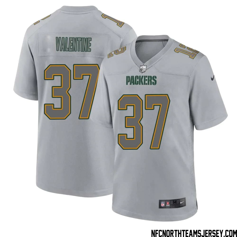Carrington Valentine No 37 Green Bay Packers Atmosphere Jersey Grey Mens 1
