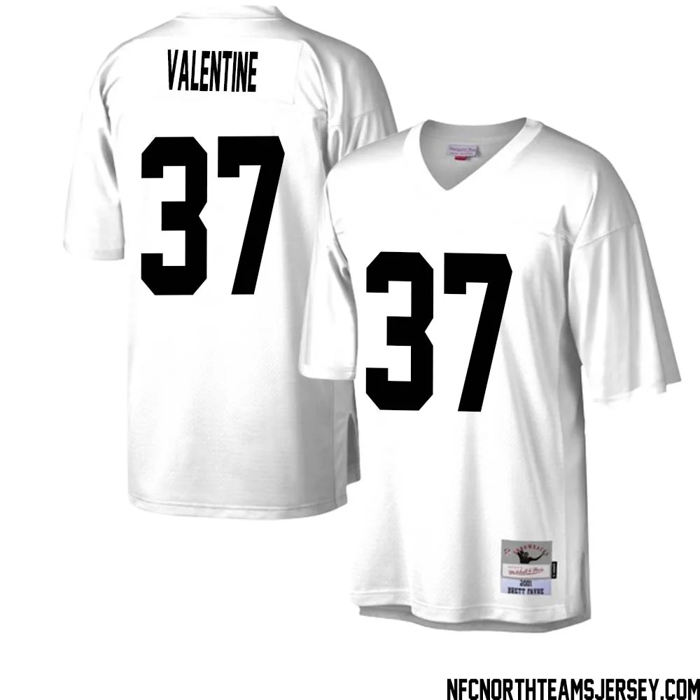 Carrington Valentine No 37 Green Bay Packers Mitchell Ness Legacy Replica Jersey White