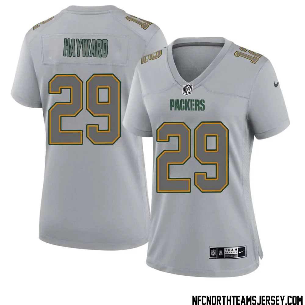 Casey Hayward No 29 Green Bay Packers Atmosphere Jersey Grey Womens 1