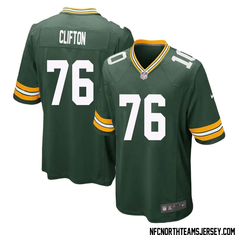 Chad Clifton No 76 Green Bay Packers Home Game Jersey Mens