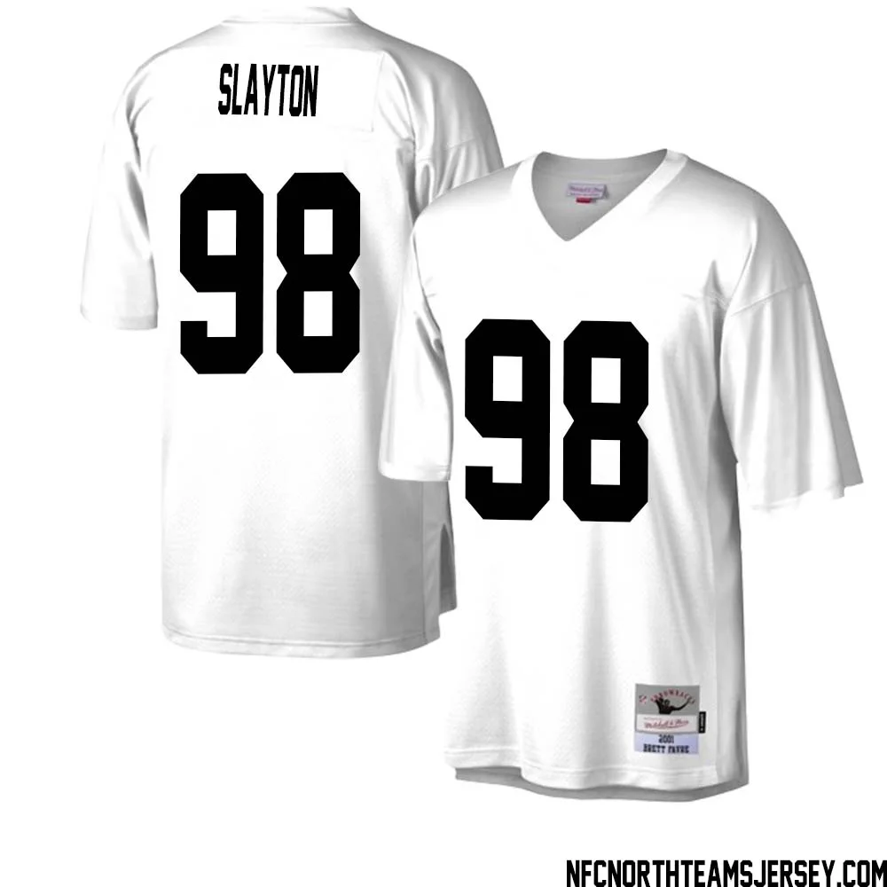 Chris Slayton No 98 Green Bay Packers Mitchell Ness Legacy Replica Jersey White
