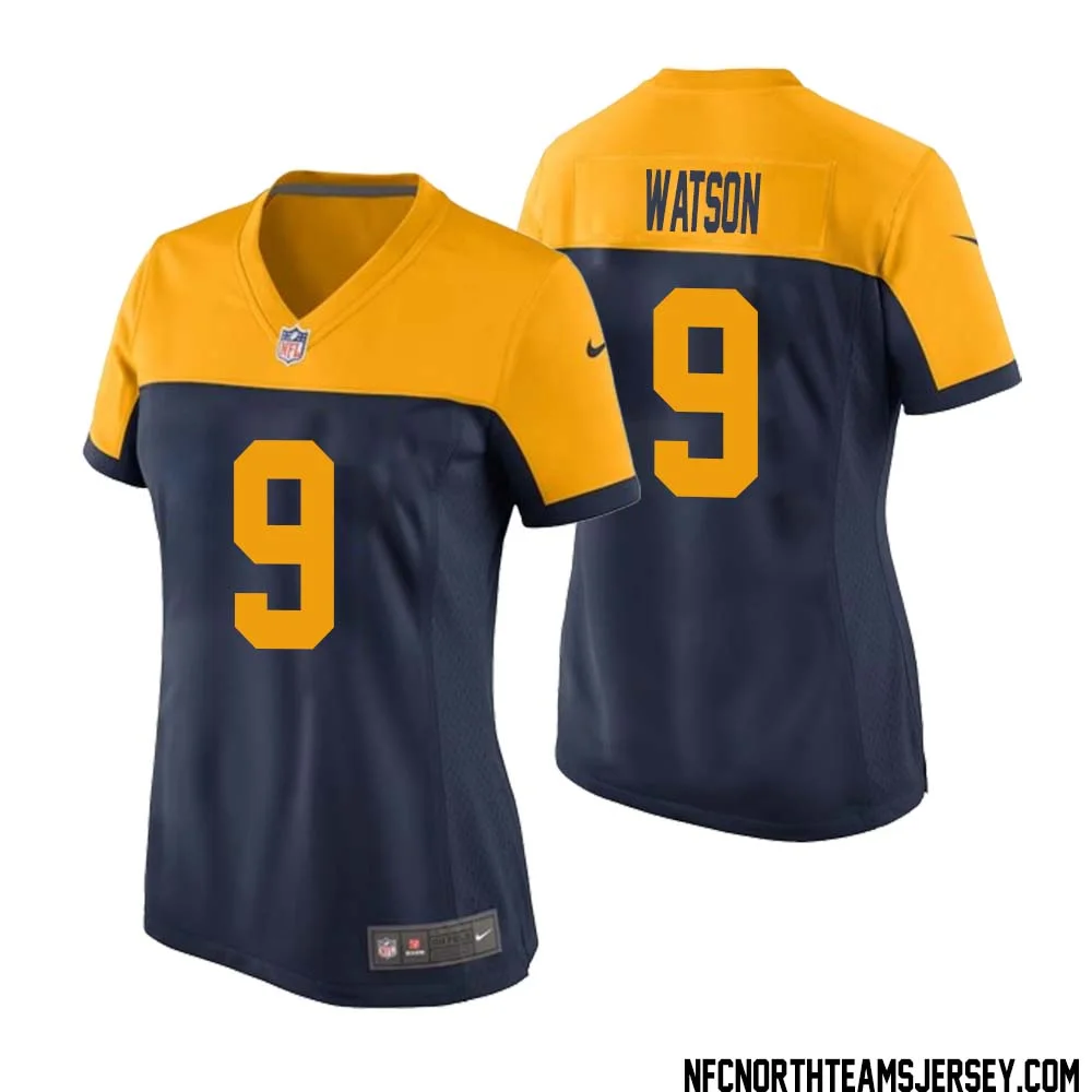 Christian Watson No 9 Green Bay Packers Ausweichtrikot Jugendliche for Women 1