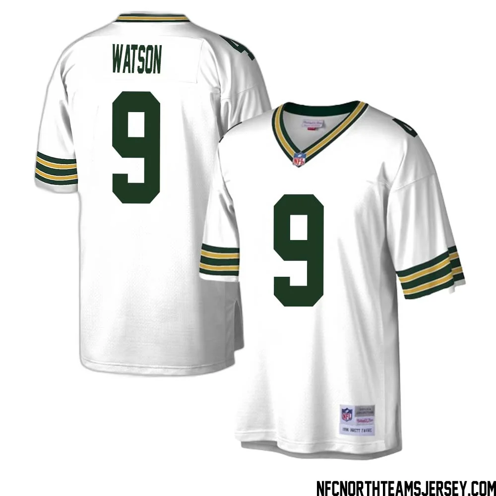Christian Watson No 9 Green Bay Packers Mitchell Ness Legacy Replica Jersey White 1
