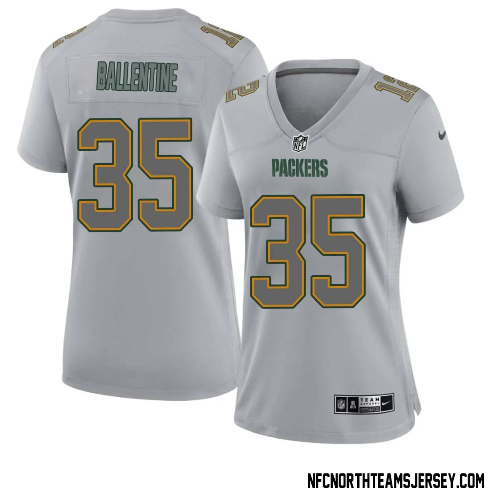 Corey Ballentine No 35 Green Bay Packers Atmosphere Jersey Grey Womens