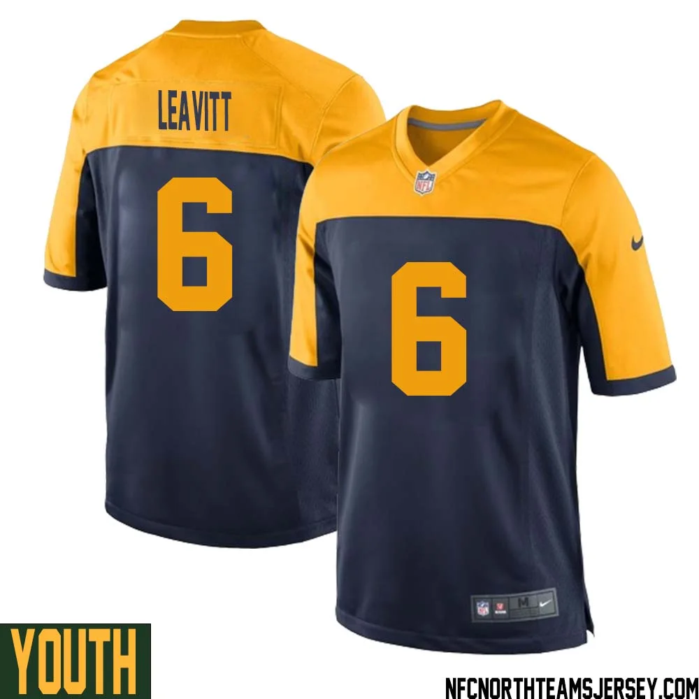 Dallin Leavitt No 6 Green Bay Packers Ausweichtrikot Jugendliche for Youth 1