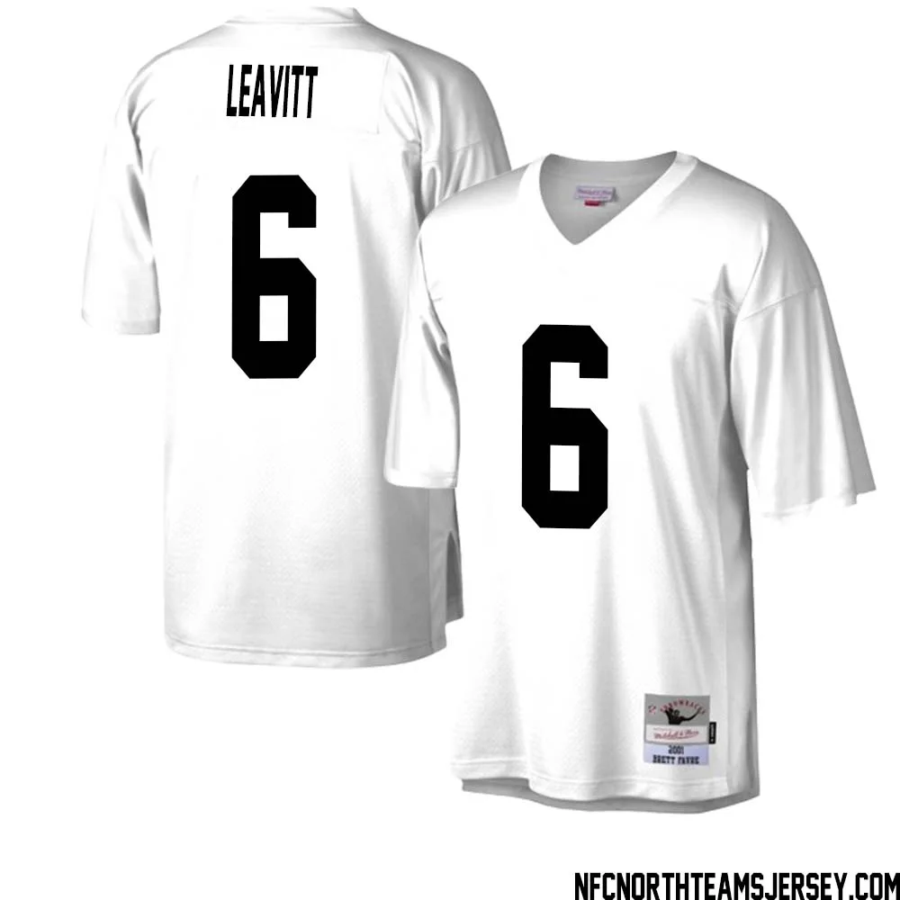 Dallin Leavitt No 6 Green Bay Packers Mitchell Ness Legacy Replica Jersey White