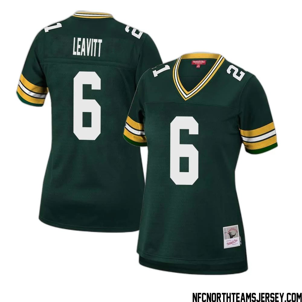 Dallin Leavitt No 6 Green Bay Packers Mitchell Ness Women 2010 Legacy Replica Player Jersey Green