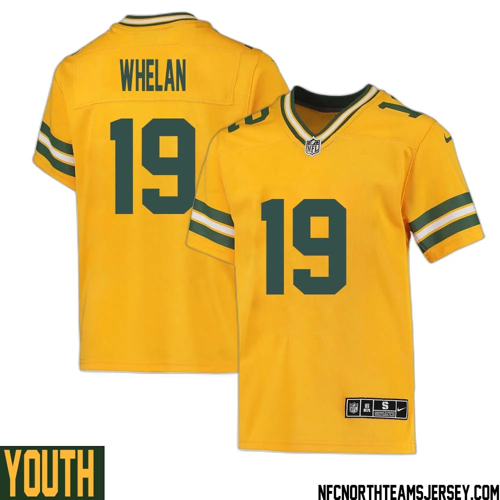 Daniel Whelan No 19 Davante Adams Green Bay Packers Inverted Legend Jersey Gold Youth 1