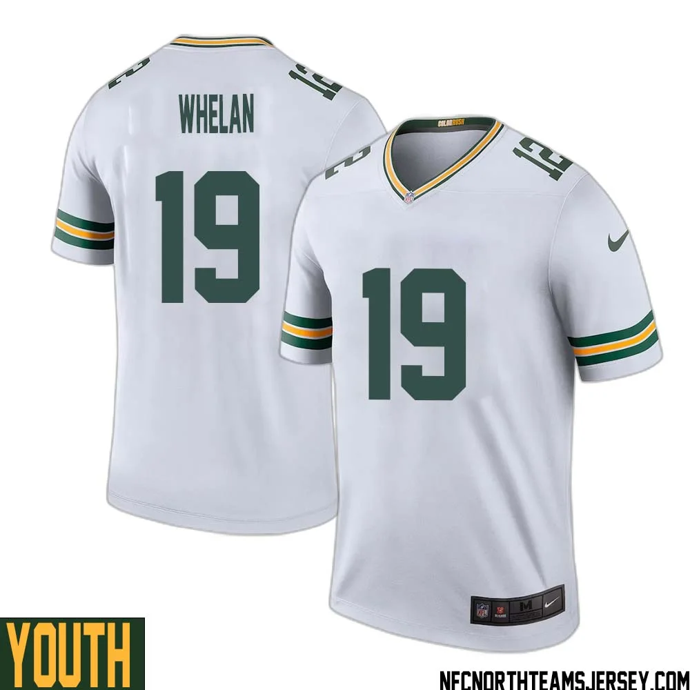 Daniel Whelan No 19 Green Bay Packers Color Rush Legend Jersey White Youth