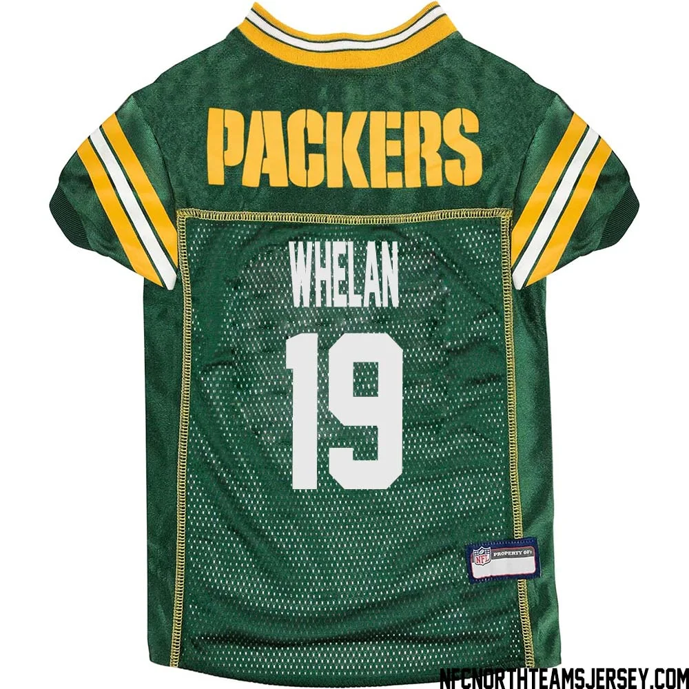 Daniel Whelan No 19 Green Bay Packers Dog Jersey Green