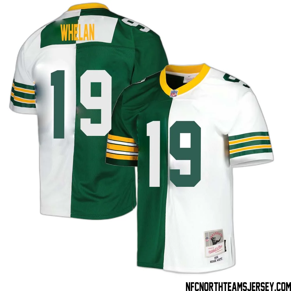 Daniel Whelan No 19 Green Bay Packers Mitchell Ness 1996 Split Legacy Replica Jersey Green White