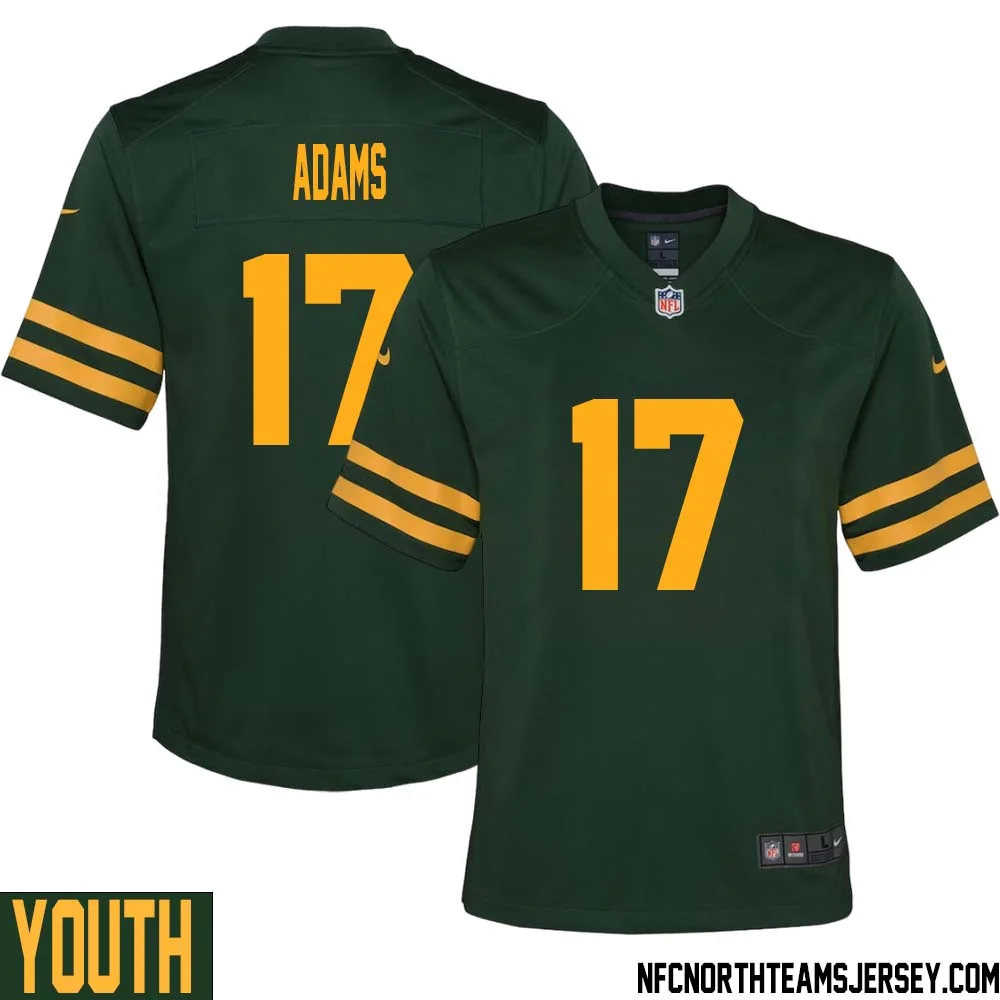 Davante Adams No 17 Green Bay Packers Alternate Jersey Green Youth 1