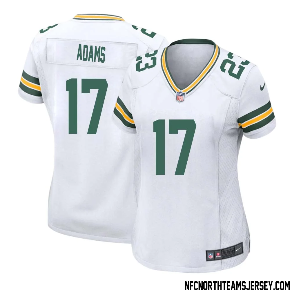 Davante Adams No 17 Green Bay Packers Away Game Jersey Womens White 1