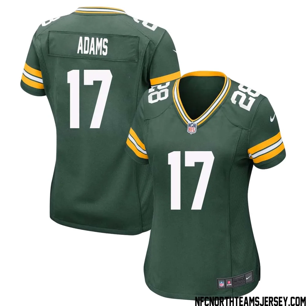 Davante Adams No 17 Green Bay Packers Home Game Jersey Womens