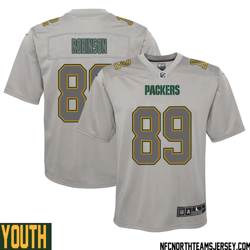 Dave Robinson No 89 Green Bay Packers Atmosphere Jersey Grey Youth 1