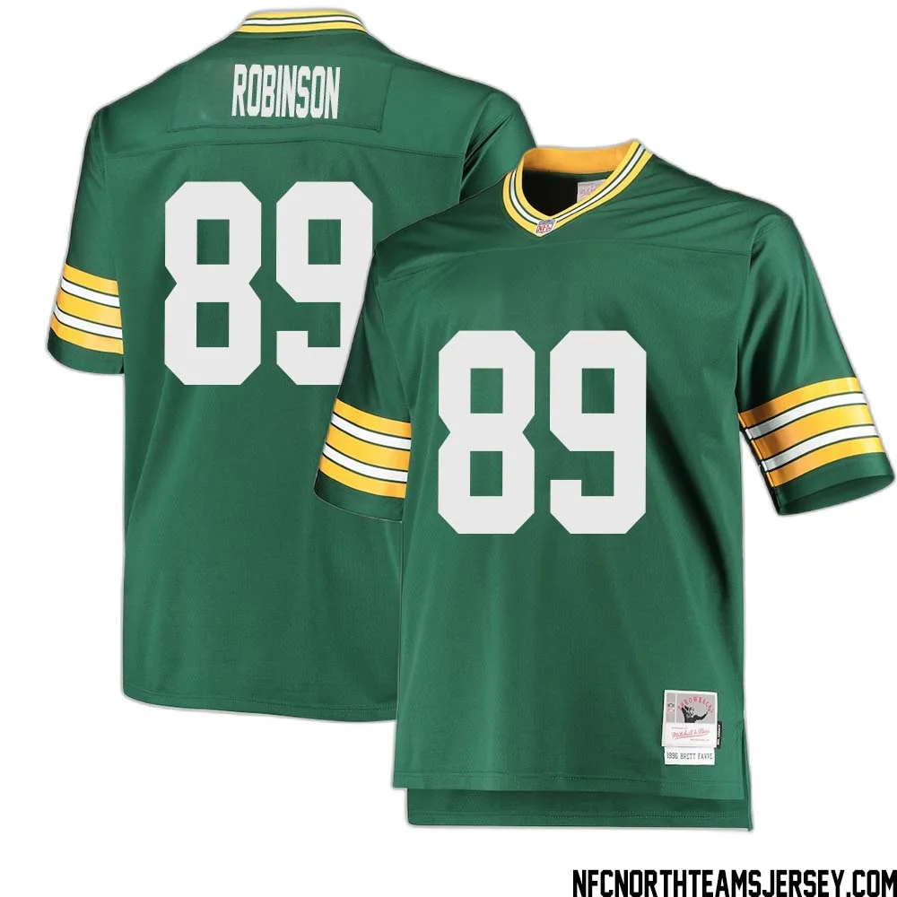 Dave Robinson No 89 Green Bay Packers Mitchell Ness Big Tall 1996 Retired Player Replica Jersey Green
